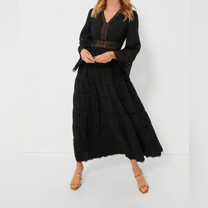 NWT Tuckernuck Hyacinth House Dress Lace Black Lydia Boho Maxi Dress